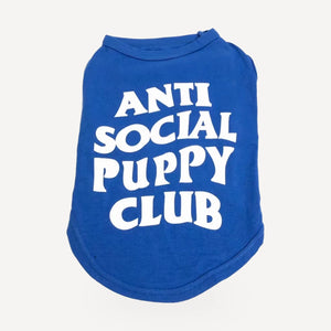 Sleeveless dog tee inspired by Anti Social Social Club
