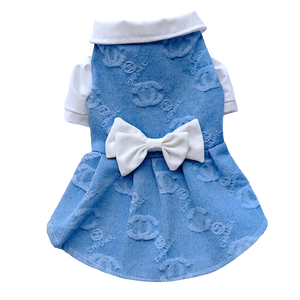 Chewnel Denim Bowtie Dress