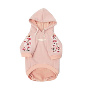 Woof-White Blossom Hoodie