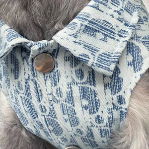 Dogior Denim Tweed Vest detail