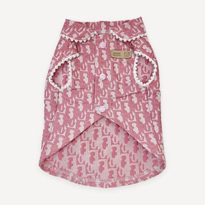 Pink Boucle dog jacket inspired by Chanel view 2