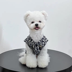 Dogior Navy Collared Vest on a dog
