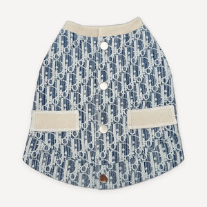 Oblique Patch Pocket dog jacket inspired by Dior view 2