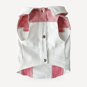 Pawcci Pink Panel Denim Vest product view