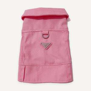 Triangle Badge Denim dog vest inspired by Prada view 4