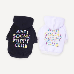 Gradient Logo dog hoodie inspired by Anti Social Social Club view 2