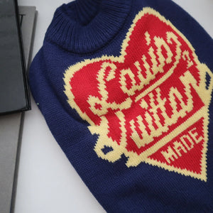 Chewy V Heart Sweater detail