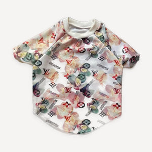 Bloom Monogram dog tee inspired by Louis Vuitton view 4