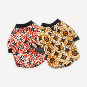 Red Monogram dog sweatshirt inspired by Louis Vuitton view 6