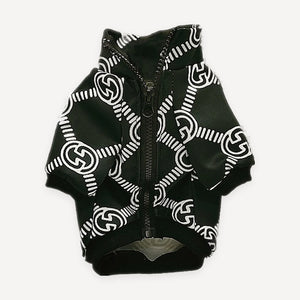 Interlocking Logo Zip dog jacket inspired by Gucci view 5