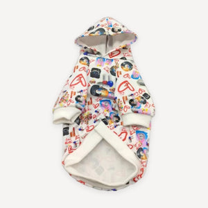 Multicolor Print dog hoodie inspired by Louis Vuitton