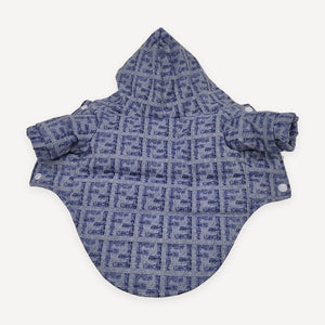 Monogram Quilted dog jumpsuit inspired by Fendi view 2