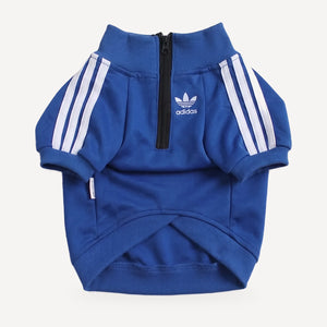 Adidog Half-Zip Track Jacket in blue