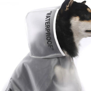 Woof-White Clear Raincoat detail