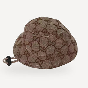 Monogram dog bucket hat inspired by Gucci