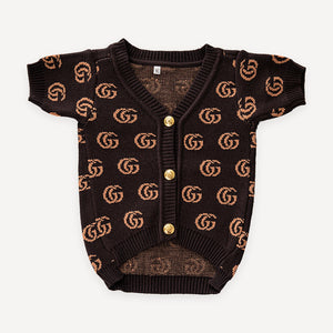 Brown Monogram dog cardigan inspired by Gucci view 6