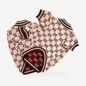 Pawcci Burgundy Monogram Sweater product view