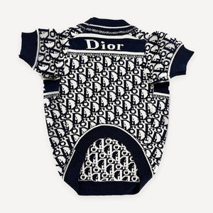 Oblique Lettered Knit dog sweater inspired by Dior view 4
