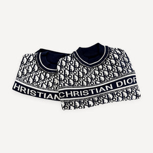 Oblique Lettered Knit dog sweater inspired by Dior view 2