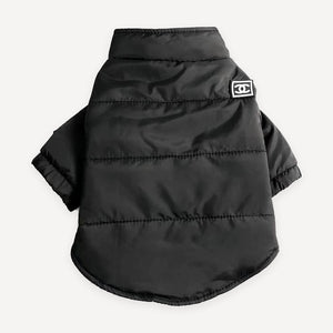 Faux Fur Hood Padded dog jacket inspired by Chanel view 2