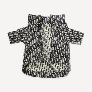 Oblique Print dog shirt inspired by Dior view 7
