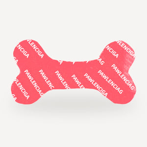 Logo Plush Bone dog toy inspired by Balenciaga view 2