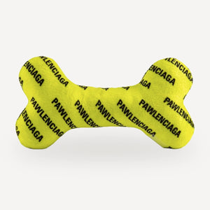 Logo Plush Bone dog toy inspired by Balenciaga view 3