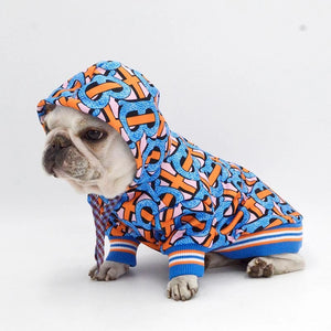 Furberry Monogram Hoodie on a dog
