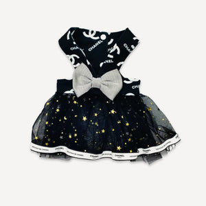 Celestial Tulle dog dress inspired by Chanel