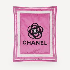 Cozy Winter dog blanket inspired by Chanel view 2