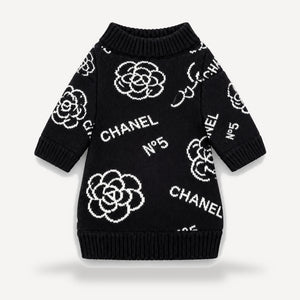 No. 5 dog sweater inspired by Chanel view 5
