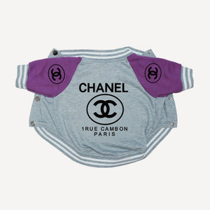 Varsity Bomber dog jacket inspired by Chanel view 4