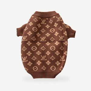Classic dog sweater inspired by Louis Vuitton view 7
