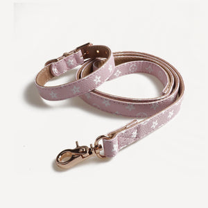 Monogram Collar & Leash dog set inspired by Louis Vuitton view 2