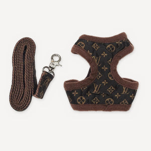 Monogram Harness & Leash dog set inspired by Louis Vuitton view 2