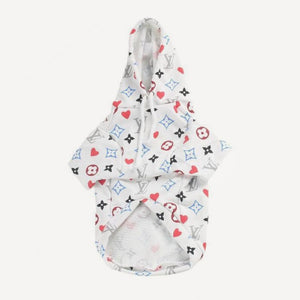 Monogram dog hoodie inspired by Louis Vuitton view 3