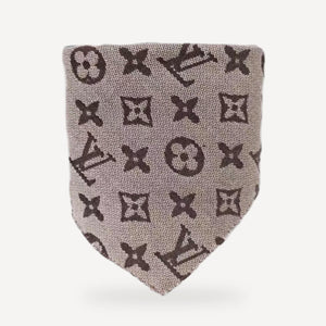 Monogram Triangle dog bandana inspired by Louis Vuitton view 6