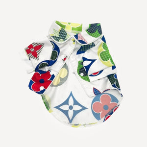 Multicolor Print dog shirt inspired by Louis Vuitton view 3