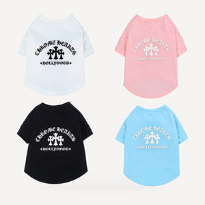 Hollywood dog tee inspired by Chrome Hearts, all colors