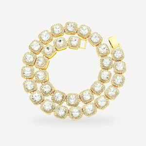 Clustered Tennis dog necklace view 2