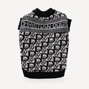 Archive dog sweater inspired by Dior view 4