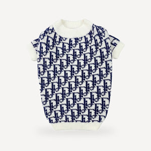 Classic dog sweater inspired by Dior view 4