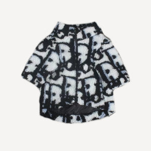Fleece dog jacket inspired by Dior view 2