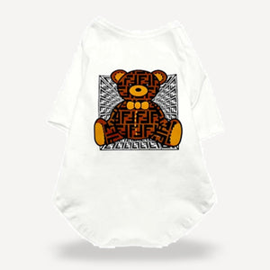 Classic Bear dog tee inspired by Fendi view 5