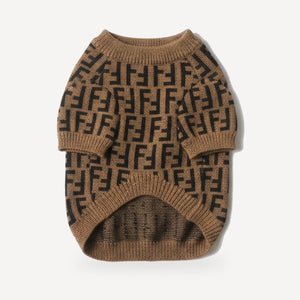 Classic dog sweater inspired by Fendi view 2
