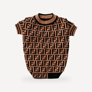 Graphic dog sweater inspired by Fendi view 15