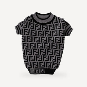 Graphic dog sweater inspired by Fendi view 16