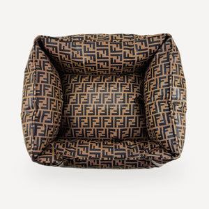 Monogram dog bed inspired by Fendi