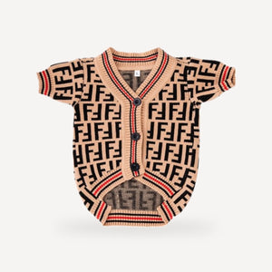 Monogram dog cardigan inspired by Fendi view 5
