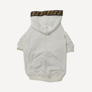 Monogram dog hoodie inspired by Fendi view 4